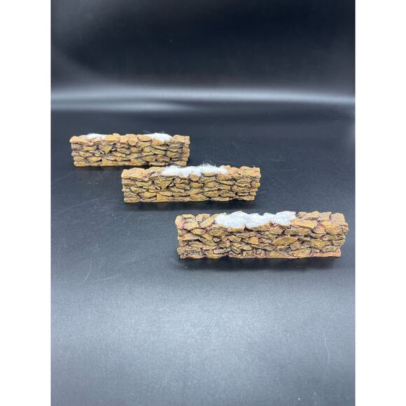 Dept 56 The Original Snow Village Set of 3 Stone Walls 56.52629 Department 56 - Picture 1 of 6